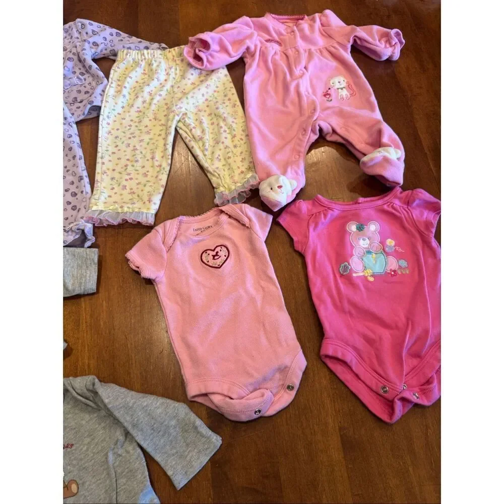Baby girl size 0-3 month clothing bundle